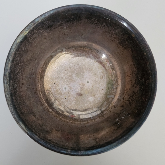 Vintage Silver Patina Pedestal Bowl, Paul Revere Reproduction Oneida Silversmith - Picture 3 of 5